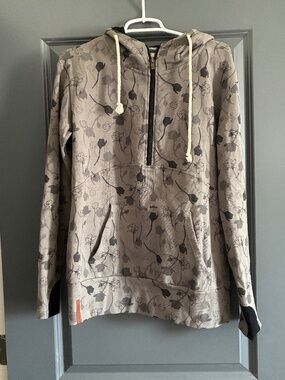 Ampersand Ave Enchanted Floral half zip hoodie